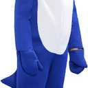 ReneeCho Boys Shark Costume Kids Onesie Pajamas Halloween Sea Animal Suit Onesie (X-Large, Blue)