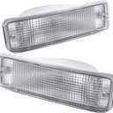 HECASA 4PCS Front Corner Lights+Turn Signal Lights Compatible with 1992-1995 Toyota Pickup Truck(2 Wheel Drive Models Only) Corner Lamp Turn Signal Lamps Assembly Clear Lens LH & RH