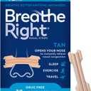 Breathe Right Nasal Strips, Large, Relieves Nasal Congestion, Tan, 30 ct