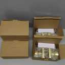 Haidms Gold Passage Door Knobs Interior, Zinc Alloy Brushed Gold Closet Door Knobs, Heavy Duty Round Brushed Brass Door Knob for Hall Closet,Hallway(5 Pack)