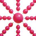 PartyWoo Hot Pink Linking Balloons 100pcs 6 Inch Magenta Fuchsia Link Balloons for Baby Shower Gender Reveal Engagement Bachelorette Wedding Bridal Shower Birthday Party Decorations Pink-y12