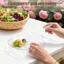 180 Count Extra Heavy Duty Clear Plastic Forks, 7.1" Solid and Durable Disposable Plastic Forks Bulk, BPA-Free & Heat Resistant, Plastic Utensils for Parties, Events and Daily Use