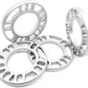 BRONEVO 4pc 1/2" (12mm) Universal Wheel Spacers for 4 & 5 Lug - Fits 98 to 114.3mm Patterns (4x100 5x100 5x114.3) - ID 75mm OD 135mm Compact Die-Cast Aluminum
