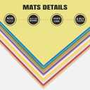 AUEAR 10-Pack 16x20 Uncut Picture Mat Boards, Assorted Colors Backing Board for Framing, Artwork, Photos & Prints