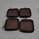 Weewooday 4 Pcs Mesh Makeup Bag Mesh Cosmetic Bag Travel Toiletry Pouch with Zipper Mini Makeup Cosmetic Purse for Daily Accessory(Small,Brown)