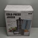 Juicer Machines with 5.8" Large Chute, 2-in-1 Cold Press Juicer for Whole Vegetables Fruits 400W, Masticating juicer Easy to Clean Juice Extractor Machine for Making Nut Mike, Juice, Premium Gray