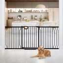 owlie 66 to 75 Inch Extra Wide Baby Gate with Door for Stairs Doorways