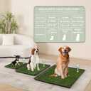 HQ4US 4LEGS Dog Grass Pad with Tray Extra Large 4534 Ultra-Absorbent Artificial Grass Pad for Dogs Potty Grass Hemmed Edge for Indoor Potty Training, Reusable Dogs Pee Pads, Dog Litter Box Balcony