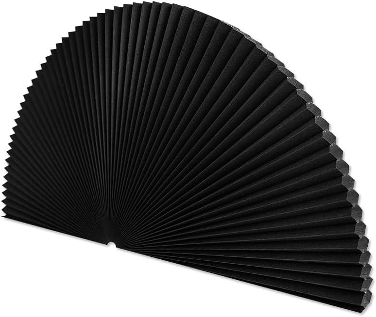 Arch Window Shade Blinds Cellular Shades Honeycomb Fabric Half Circle Window Shade Half Moon Blackout Blinds 72" L x 36" W (Black)