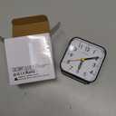 Tinload Small Battery Operated Analog Travel Alarm Clock Silent Non Ticking, Gentle Wake, Ascending Beep Sounds, Snooze, Lighted on Demand, Easy Set(Black)