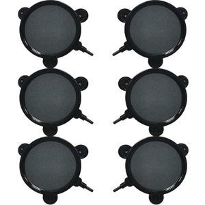 kathson 4.2-Inch Air Stone Disc Bubble Diffuser 6 PCS with Suction Cups Fish Tank Air Pump Round Dissolved Oxygen Airstone Decoration for Hydroponics Pond Aquarium Aquaponics