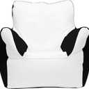 Ocean-Tamer Armchair Marine/Boat Bean Bag, White/Black (Medium)