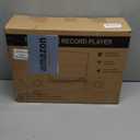 Record Player with Passive Bookshelf Speakers Belt-Drive Vintage Turntable for Vinyl Records External Dual Stereo Speakers LP Players 3 Speed Wireless AUX Headphone Input Auto Stop Retro Black Wooden