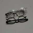 IBOANN Chic & Comfy Blue Light Glasses for Women - 3-Pack Round Frames, Screen-Ready Style with UV Protection Coating (*A1 Light Black & Leopard & Transparent)