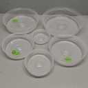 Microwave splatter cover Set, 6 Sizes, 10-4.5,Clear with Steam Vents, Dishwasher Safe Food Splatter Guards, Mixed Sizes for Large & Small Food Plates Bowls