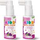 PEGO Kids Oral Spray, Toddler Toothpaste Helper for Fresh Breath,Fruit-Flavored & Portable, for Baby's Daily Oral Care (2Pack, Grape)