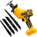 Cordless Reciprocating Saw Compatible With Dewalt 20V Max Battery(NO Battery), Power Recipro Saw,0-3000 SPM Variable Speed, Tool-free Blade Change, 4 Blades Kit for Wood/Metal/PVC Cutting