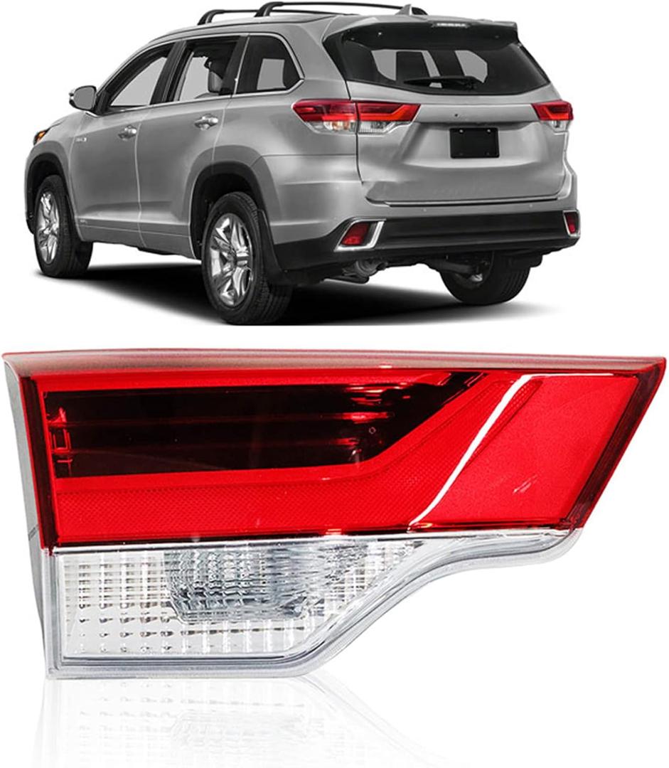 labwork Driver Side Inner Tail Light Replacement for Toyota Highlander 2017 2018 2019 LH Left Side Tail Lamp TO2802139 81590-0E120