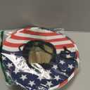 grinderPUNCH Lifeguard Hat Mens Straw Sun Hat for Outdoor, and Travel | UPF 50+ Sun Protection | Straw Beach Hat for Men (One Size, Usa Flag)