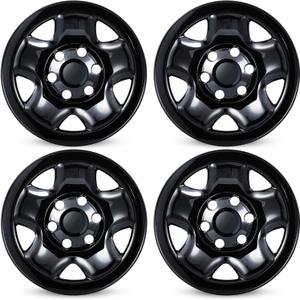 16 Inch Wheel Skins for 2005-2024 Toyota Tacoma Steel Wheels, ABS Plastic Glossy Black Cover Hubcap for 05-24 Tacoma Set of 4