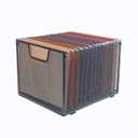 Metal Mesh Hanging File Organizer, Office/School/Home File Crate,13.8 x 12 x 10 inches,Black