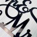 Mr and Mrs Cake Topper, Bride and Groom Sign Wedding/Engagement Cake Toppers Decoration, Black Acrylic