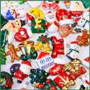 Garma 48Pcs Mini Christmas Ornaments Small Christmas Tree Decorations Set with Santa Claus Snowman Bells Tiny Xmas Hanging Ornaments Miniature for Christmas Tree Decor