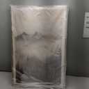 Nature Misty Forest Framed Canvas Wall Art Set, Foggy Landscape Wall Decor, Watercolor Pine Tree Wall Painting, Large Mountains Art Print for Living Room, Bedroom, Office - 24"X36"X3