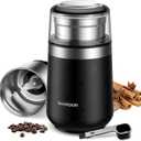 SHARDOR Super Silent Coffee Grinder, Herb, Spice, Electric Coffee Bean & Espresso Grinder with 1 Removable Stainless Steel Bowl (Gray)