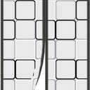 Insulated Door Curtain - 39x83 inch Magnetic Thermal and Insulation Self-Closing Privacy Door Cover Screen for Doorways Keep Draft Out for Air Conditioner, Heater Room, Living Room (White)