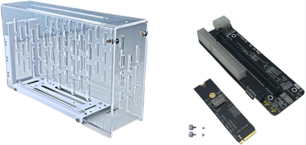 JMT M.2 M-Key to PCIE 4.0X4 External Graphics Card Stand Bracket Compatible with Oculink/M.2 NVMe Laptop eGPU?GDP Handhelds (Dock-OC4+ACB1)