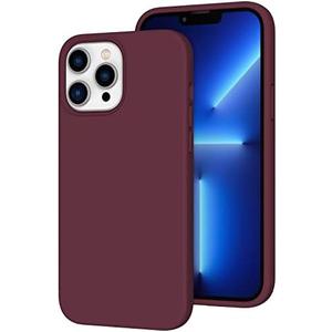 K TOMOTO Compatible with iPhone 15 Pro  Case for Women, [Drop Protection] [Anti-Fingerprint] [Anti-Scratch] Shockproof Soft-Touch Silicone Phone Case for iPhone 15 Pro 6.7", Burgundy