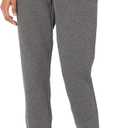 Amazon Essentials Women's Fleece Jogger Sweatpant (Available in Plus Size), Charcoal Heather, Small