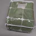 Sage Green Shower Curtain Farmhouse Cotton Texture with Embroidered Plaid Pattern and Boho Tassels for Bathroom,72" W72" L