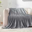 SLEEP ZONE Nanotex Cooling Blanket for Hot Sleepers, Double-Sided Throw Blanket for Couch and Bed, Summer Blanket Thin Lightweight Breathable, Keep Cool for Night Sweats (Dark Grey, 60''x90'')