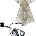 Kurt Adler 10-Light Capiz Angel Treetop with Trumpet (Clear)