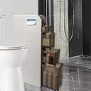 4-Tier Bathroom Floor Cabinet, Narrow Bathroom Storage Cabinet, Mobile and No Installation Required, Perfect for Small Space Laundry Rooms, Toilet Areas, and Living Room Gaps