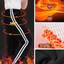 Rolimaka 4 Pcs Boys Sweatpants Soft Fleece Lined Open Bottom Youth Basic Athletic Joggers with Pockets Thermal Pants for Boys (Black, L)