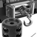 Winch Stopper, Car Accessories Winch Cable Stopper, Rubber Winch Stopper for Cable, Winch Cable Hook Rubber Stopper with Stainless Steel Screws and Nuts, Winch Cable Hook Stopper for ATV UTV (Black)