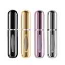 Yamadura Portable Mini Refillable Perfume Atomizer Bottle Spray, Atomizer Perfume Bottle, Scent Pump Case, Perfume Atomizer Travel (5ml, 4 Pack) (Silver, Pink, Gold, Black)
