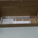 Acrylic Straw Holder for Cabinet Door - Reusable Tumbler Straw Organizer Storage, Small Kitchen Accessories Container, Ultra Sticky Cupboard Door Mounted (Transparent, Large 9.5" (Most Cabinets))