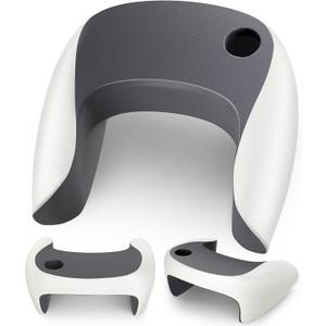 Reading Pillow, Lap Desk Pillow for Adult, Memory Foam Gaming Pillow for Arm Support, Arm Rest Pillow for Working, Back Pillow for Crocheting, Playing Game or Siting in Bed, Floor, Sofa (White)