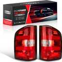 Tail Lights Assembly Fit 07-13 Chevy Silverado 1500 2007 2008 2009 2010 2011 2012 2013 2014 Chevrolet 2500 3500 HD 2500HD 3500HD Rear Brake Back Taillight Cover Left Driver Right Passenger