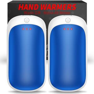 2 Pack Hand Warmers Rechargeable, Portable Electric Hand Warmers Reusable, USB 2 in 1 Handwarmers, Outdoor/Indoor/Warm Gifts for Men Women Kids