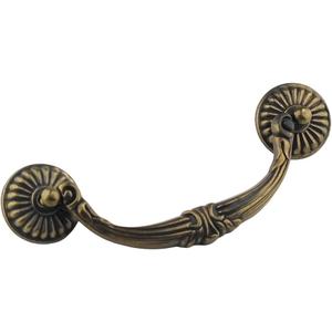 4.5" C-C Vintage Look Antique Bronze Bail Drawer Pull Drop Swing Handles Dresser Pulls Cabinet Knob Vintage Style 114 mm 4 1/2" Centers (1, Antique Bronze)