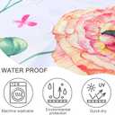 Preboun Spring Flower Shower Curtains for Bathroom Floral Plant Shower Curtain with 12 Hooks Watercolor Polyester Fabric Shower Curtain for Home Bathroom, Machine Washable, 72 x 72 Inch