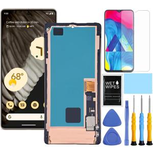 AMOLED for Google Pixel 7 Pro Screen Replacement kit for Pixel 7 Pro Screen Replacement GP4BC GE2AE LCD Display digitizer Touch Screen Assembly (Not for Pixel 7A / 7) (Black)