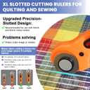 XL Slotted Quilting Ruler-17-3/4in x 22in,Non-Slip, Compatible with CGRGE1XL