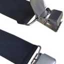 Suspenders For Men Heavy Duty Clip. Men's Suspenders 2'' Wide And 1.4" Suit Armband, X Shape, Work Suspenders For Men (Black)