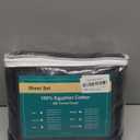 Shunjie.Home 100% Cotton King Bed Sheets Set - 600 Thread Count Sateen - 4 Piece Bed Sheet Set, Deep Pocket with All Around Elastic, Breathable & Durable Hotel Luxury Bedding - Black